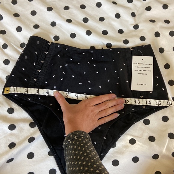For Love & Lemons 🍋 S Jacinto Dot Black Tulle High Rise Panties Hook & Eye NWT - Picture 8 of 11